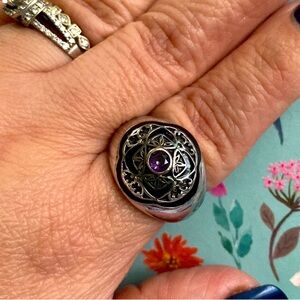 Sterling silver amethyst ring